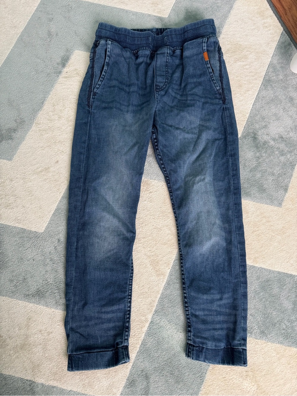 H&M Boys Blue Denim Joggers Size US 9-10